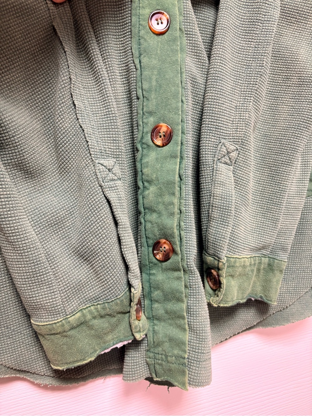 In Loom Waffle Knit Shacket - Picture 6 of 6